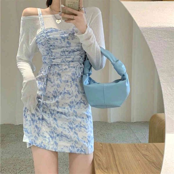 casual dresses french elegant y2k mini women slim tie dye strap floral korean fashion summer party beach 2 piece set female ikak, Black;gray
casual dresses french elegant y2k mini women slim tie dye strap floral korean fashion summer party beach 2 piece set female ikak, Black;gray