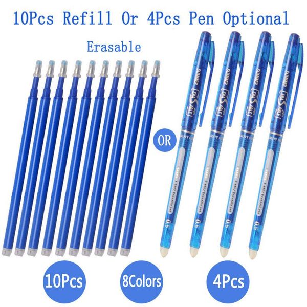gel pens 0.5mm 10pcs/set erasable pen refill or 4pcs/set ink 8color available office school writing tool
gel pens 0.5mm 10pcs/set erasable pen refill or 4pcs/set ink 8color available office school writing tool