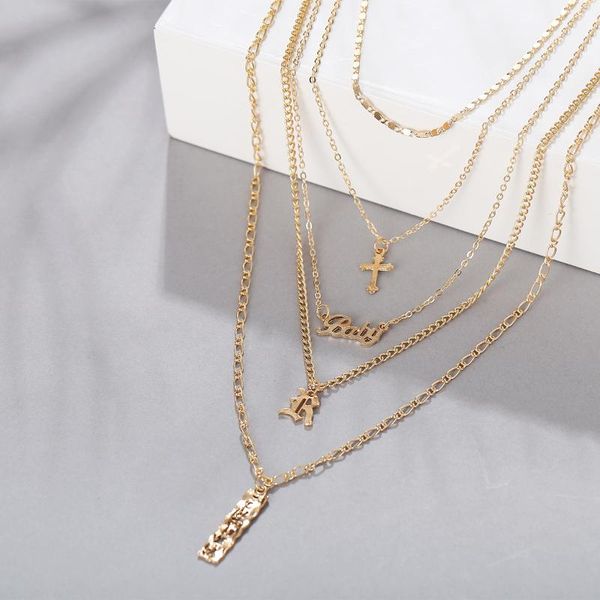 chains simple retro multilayer necklaces for women boho letter cross layered chain choker jewelry gifts wholesale 2021, Silver
chains simple retro multilayer necklaces for women boho letter cross layered chain choker jewelry gifts wholesale 2021, Silver