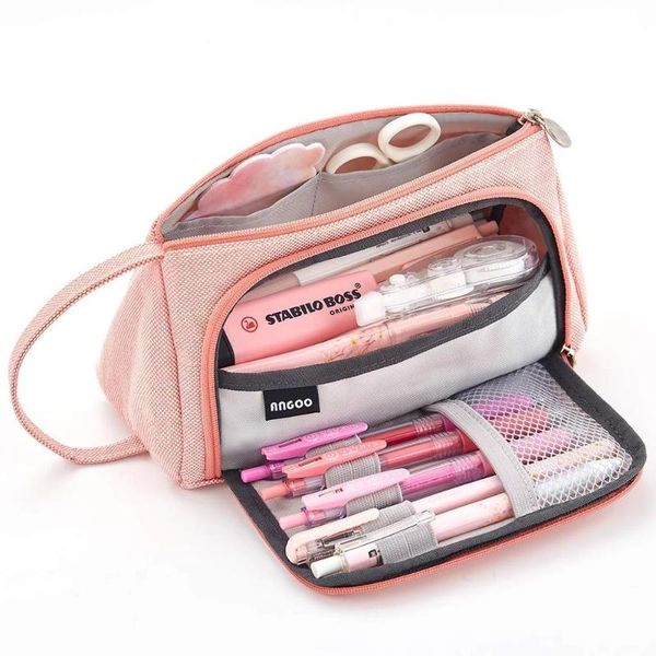 pencil bags pink bag solid color stationery organizer for school girls pen pouch holder canvas office supplies makeup case gift box
pencil bags pink bag solid color stationery organizer for school girls pen pouch holder canvas office supplies makeup case gift box