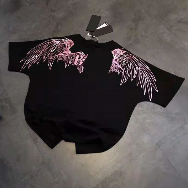 high version boy 2021 spring and summer new back wing printing casual simple loose couple short sleeves, White
high version boy 2021 spring and summer new back wing printing casual simple loose couple short sleeves, White