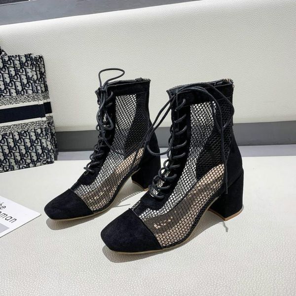 women's fashion square heel fishnet sandals casual lace-up ladies pumps boots woman high heels hallow cut out shoes, Black
women's fashion square heel fishnet sandals casual lace-up ladies pumps boots woman high heels hallow cut out shoes, Black