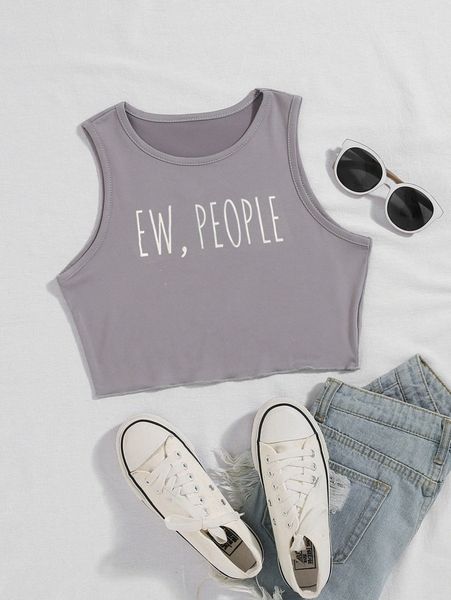 letter graphic tank z5jm#, White