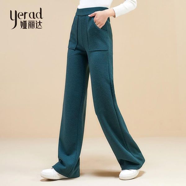 women's pants & capris yerad 2021 women long autumn winter casual warm wide leg elastic waist office lady straight trousers, Black;white
women's pants & capris yerad 2021 women long autumn winter casual warm wide leg elastic waist office lady straight trousers, Black;white