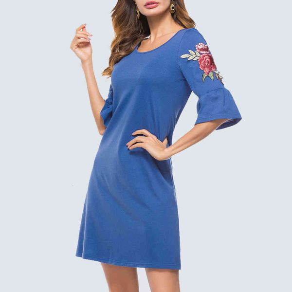 dresses women casual pure color shift elegant vintage embroidery rose flare sleeve straight lady ht019, Black;gray
dresses women casual pure color shift elegant vintage embroidery rose flare sleeve straight lady ht019, Black;gray