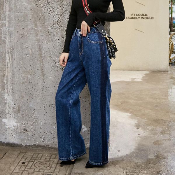 women's jeans 2021 autumn korean simple and comfortable high waist straight women wide leg pants, Blue
women's jeans 2021 autumn korean simple and comfortable high waist straight women wide leg pants, Blue