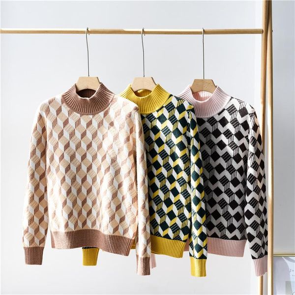 women's sweaters masigoch winter england styles double layer jacquard 100% cashmere sweater chic fashion thick jumper, White;black
women's sweaters masigoch winter england styles double layer jacquard 100% cashmere sweater chic fashion thick jumper, White;black