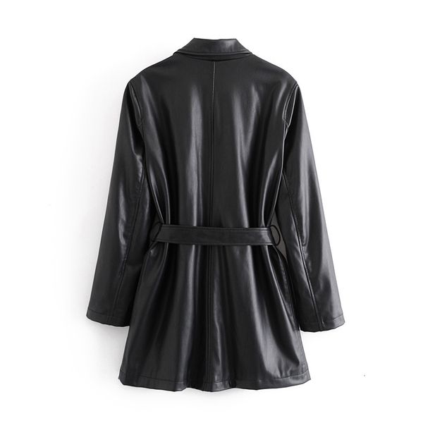 wool imitation leather fashion lapel long sleeve pu women's jacket coat temperament loose black with belt chic female
wool imitation leather fashion lapel long sleeve pu women's jacket coat temperament loose black with belt chic female