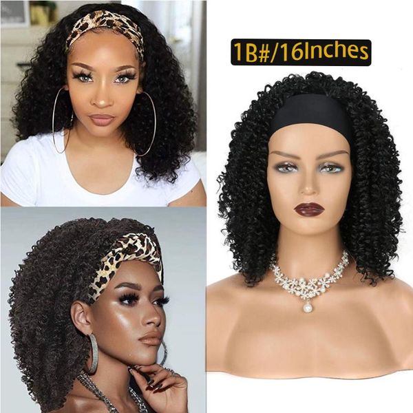 synthetic wigs 2021 curly hair headband wig 14-16inch mongolian kinky for women, Black
synthetic wigs 2021 curly hair headband wig 14-16inch mongolian kinky for women, Black