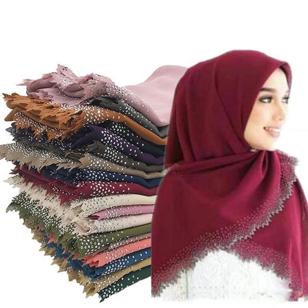scarves 1pc chiffon wave crystal edges s foulard hijab muslim wraps fashion luxury diamond sides shawl women plain solid scarf, Blue;gray
scarves 1pc chiffon wave crystal edges s foulard hijab muslim wraps fashion luxury diamond sides shawl women plain solid scarf, Blue;gray