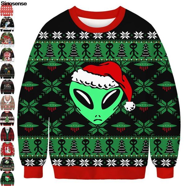 men's sweaters men women funny holiday party xmas sweater pullover autumn crewneck ugly christmas sweatshirt couple alien jumper, White;black
men's sweaters men women funny holiday party xmas sweater pullover autumn crewneck ugly christmas sweatshirt couple alien jumper, White;black