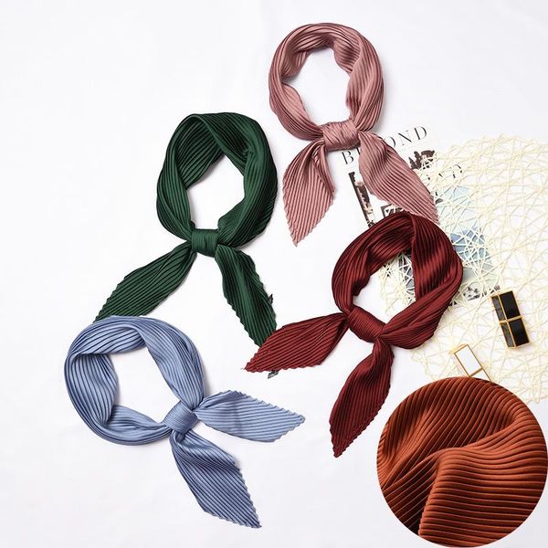 scarves women faux silk bandana crinkle neck scarf foulard small headband pleating solid color neckwear rhombus office lady wrap, Blue;gray
scarves women faux silk bandana crinkle neck scarf foulard small headband pleating solid color neckwear rhombus office lady wrap, Blue;gray