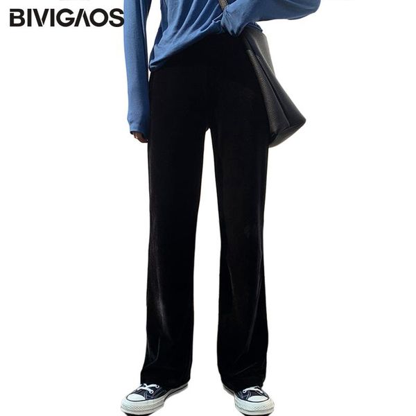 women's pants & capris bivigaos 2021 spring fashion pleuche straight wid leg black velour high waist loose drooping trousers women, Black;white
women's pants & capris bivigaos 2021 spring fashion pleuche straight wid leg black velour high waist loose drooping trousers women, Black;white