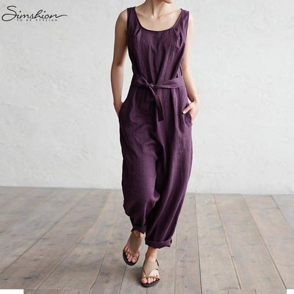 women's jumpsuits & rompers sleeveless jumpsuit casual loose female summer playsuits belt cotton harem pants office lady trousers plus, Black;white
women's jumpsuits & rompers sleeveless jumpsuit casual loose female summer playsuits belt cotton harem pants office lady trousers plus, Black;white
