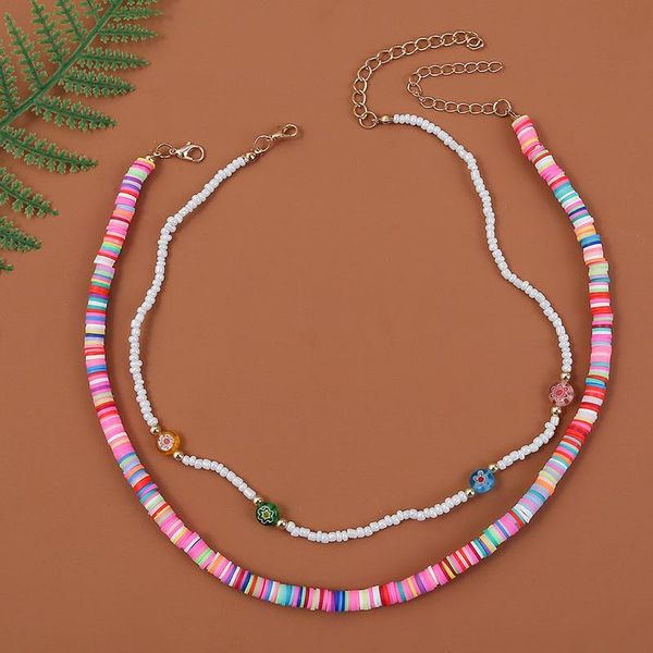 chokers 2 pcs/set bohemian glazed glass beads separate handmade beaded necklaces for women multicolor polymer clay necklace, Golden;silver
chokers 2 pcs/set bohemian glazed glass beads separate handmade beaded necklaces for women multicolor polymer clay necklace, Golden;silver