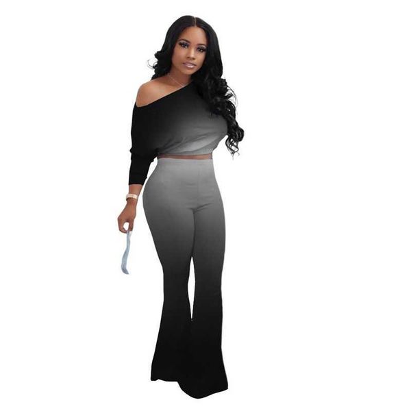 clothes elegant fall winter club outfits crop flare pants off shoulder two peice set for women matching sets, Black;white
clothes elegant fall winter club outfits crop flare pants off shoulder two peice set for women matching sets, Black;white