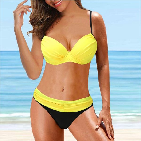 women's swimwear summer women high waist bikini sets beach bathing suit beachwear womens halter push up set print swimsuit, White;black
women's swimwear summer women high waist bikini sets beach bathing suit beachwear womens halter push up set print swimsuit, White;black