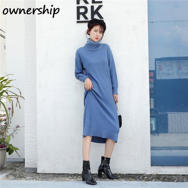 casual dresses autumn winter turlteneck knitted dress for women 2021 elegant solid loose sweater korea style length thick clothing, Black;gray
casual dresses autumn winter turlteneck knitted dress for women 2021 elegant solid loose sweater korea style length thick clothing, Black;gray