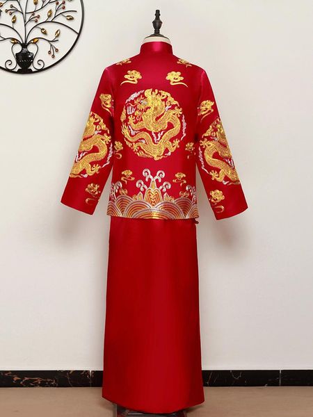 men cheongsam 2021 male groom wedding qipao married red embroidery chinese style tang suit toast clothing robe ethnic
men cheongsam 2021 male groom wedding qipao married red embroidery chinese style tang suit toast clothing robe ethnic