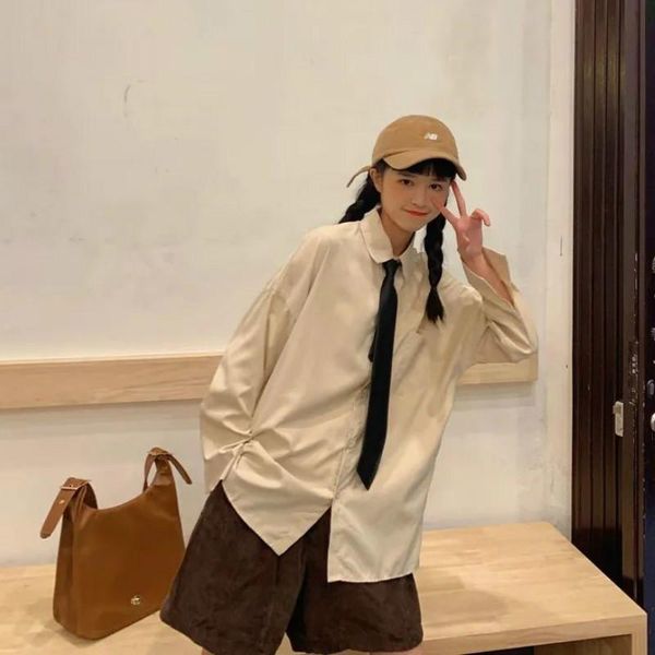 women's blouses & shirts ebaihui oversized women with tie solid lantern sleeve jk girl loose simple harajuku japaneses style casual 7p, White
women's blouses & shirts ebaihui oversized women with tie solid lantern sleeve jk girl loose simple harajuku japaneses style casual 7p, White