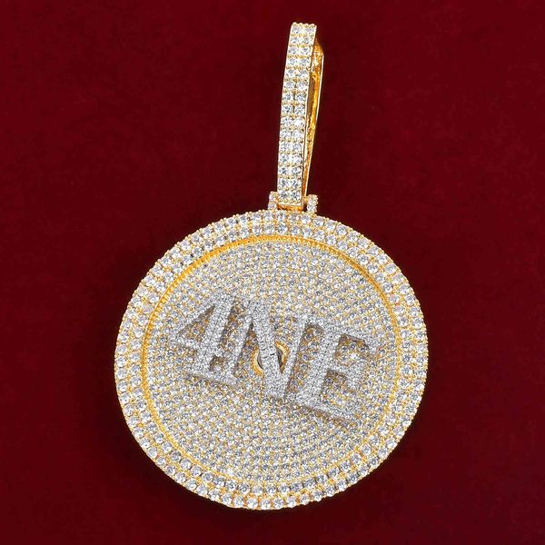 brand necklace round medal custom name pendant miami rotatable iced-out copper cubic zircons hip hop rock jewelry 5*5cm, Silver
brand necklace round medal custom name pendant miami rotatable iced-out copper cubic zircons hip hop rock jewelry 5*5cm, Silver