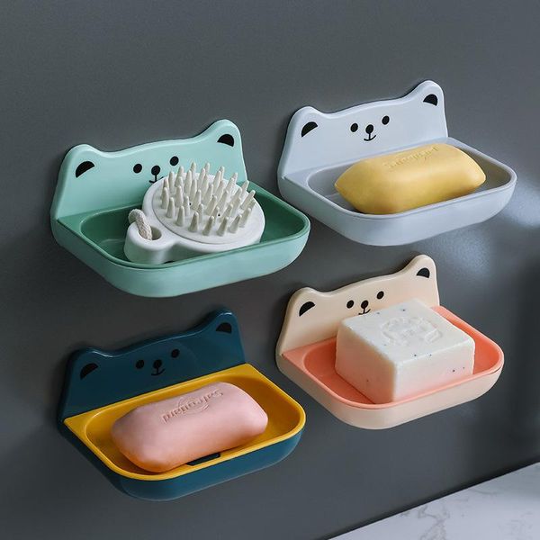 soap dishes creative cartoon bear box wall-mounted drain punch paste wall bathroom storage
soap dishes creative cartoon bear box wall-mounted drain punch paste wall bathroom storage