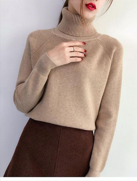 knitted turtleneck cotton female pullover solid color autumn winter sweater for women clothes women's sweaters, White;black
knitted turtleneck cotton female pullover solid color autumn winter sweater for women clothes women's sweaters, White;black