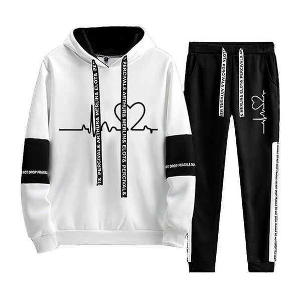 tracksuit women hoodies sweatshirt and pants sets pullover hooded sweatshirts white black autumn spring outfits suit female 210929
tracksuit women hoodies sweatshirt and pants sets pullover hooded sweatshirts white black autumn spring outfits suit female 210929