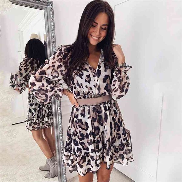 vintage leopard print ruffle ladies dress women casual long sleeve autumn winter purple short elegant 210427, Black;gray
vintage leopard print ruffle ladies dress women casual long sleeve autumn winter purple short elegant 210427, Black;gray