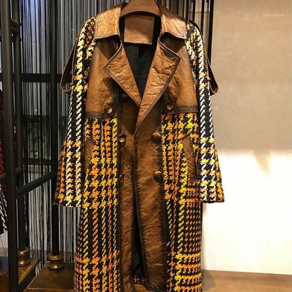 lapel adjustable waist sheepskin patchwork tweed jackets women real leather medium length slim fit worm coats women's & faux, Black
lapel adjustable waist sheepskin patchwork tweed jackets women real leather medium length slim fit worm coats women's & faux, Black
