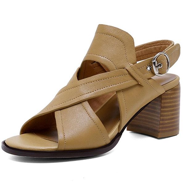 genuine leather women sandals retro buckles summer est thick high heels pumps 2021 vintage office lady party shoes woman, Black
genuine leather women sandals retro buckles summer est thick high heels pumps 2021 vintage office lady party shoes woman, Black