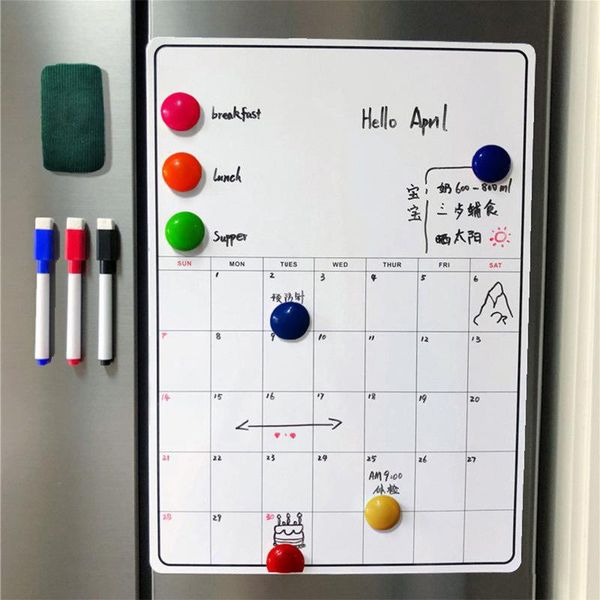 fridge magnets 17"x12" kitchen dry erased refrigerator whiteboard memo planner w/ marker eraser nails home decoration
fridge magnets 17"x12" kitchen dry erased refrigerator whiteboard memo planner w/ marker eraser nails home decoration