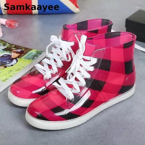 boots size 35-39 women rainboots spring autumn female ankle flat botas waterproof shoes mujer lace-up colorful transparent zapatos y241, Black
boots size 35-39 women rainboots spring autumn female ankle flat botas waterproof shoes mujer lace-up colorful transparent zapatos y241, Black