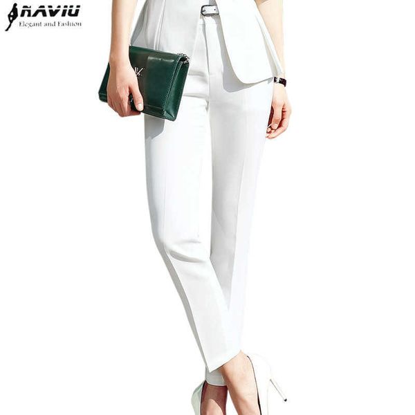 fashion women ankle-length pants plus size formal summer office ladies slim mid waist pencil trousers 210604, Black;white
fashion women ankle-length pants plus size formal summer office ladies slim mid waist pencil trousers 210604, Black;white