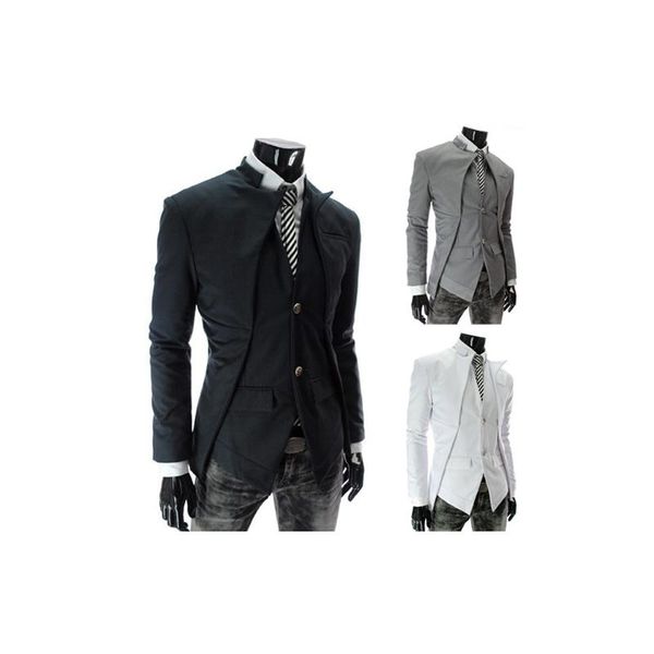 men's suits & blazers british style slim fit mens stylish blazer casual business fashion jacket clothing, White;black
men's suits & blazers british style slim fit mens stylish blazer casual business fashion jacket clothing, White;black