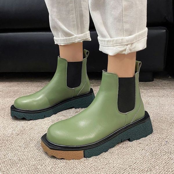 New Fashion Real Leather Women Shoes Ankle Boots Round Toe Slip On Elastic Winter Casual Female Footwear Size 34-40, Green
New Fashion Real Leather Women Shoes Ankle Boots Round Toe Slip On Elastic Winter Casual Female Footwear Size 34-40, Green