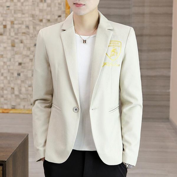 men's suits & blazers mens suit jacket solid color blazer slim fit personality men stylish chaquetas hombre de vestir, White;black
men's suits & blazers mens suit jacket solid color blazer slim fit personality men stylish chaquetas hombre de vestir, White;black