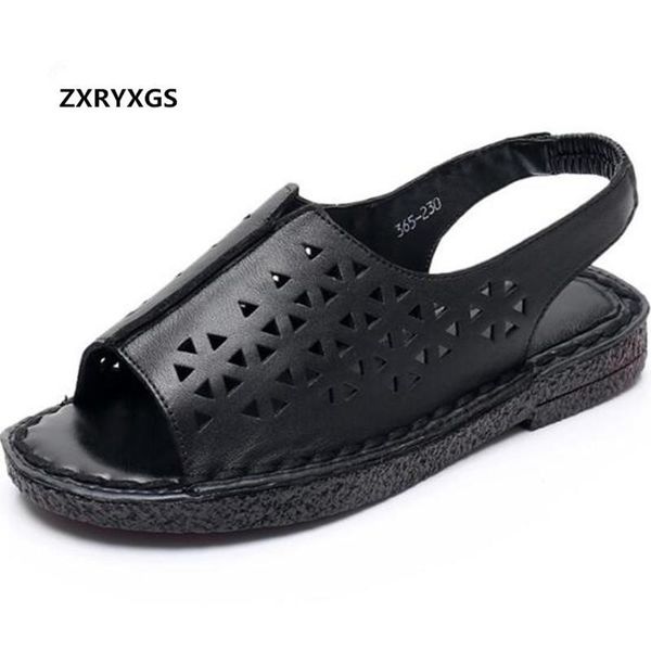 soft bottom comfort cool summer shoes woman genuine leather sandals flat hole middle-aged mother casual, Black
soft bottom comfort cool summer shoes woman genuine leather sandals flat hole middle-aged mother casual, Black