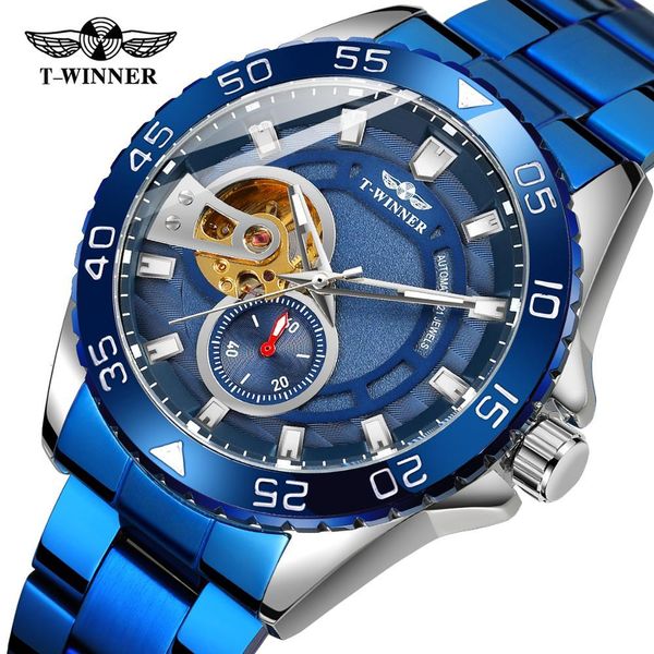 t-winner gentlemen modified analogue mechanical movement casual skeleton clock with stainless steel bracelet wrg8195m4, Slivery;brown
t-winner gentlemen modified analogue mechanical movement casual skeleton clock with stainless steel bracelet wrg8195m4, Slivery;brown