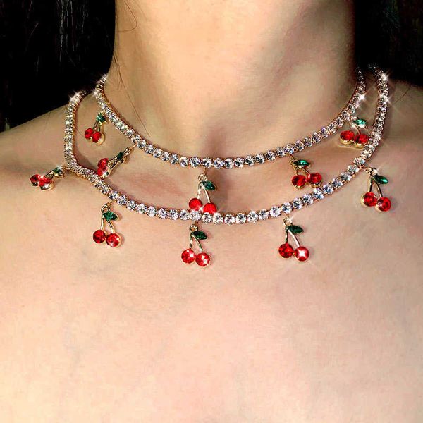 designer necklace trendy shiny cherry crystal pendant for women gold silver color zircon 4mm tennis choker party jewelry gift
designer necklace trendy shiny cherry crystal pendant for women gold silver color zircon 4mm tennis choker party jewelry gift