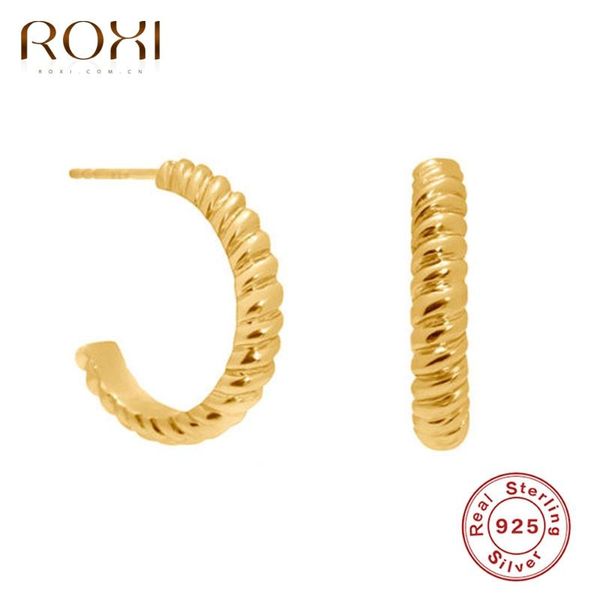 ins c shape twist stud earrings for women girls jewelry vintage piercing unusual 925 sterling silver pendientes, Golden;silver
ins c shape twist stud earrings for women girls jewelry vintage piercing unusual 925 sterling silver pendientes, Golden;silver