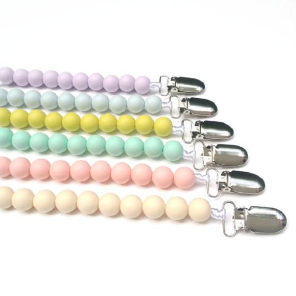 2021 new silicone bead pacifier holders newborn pacifier chains pacifier clips baby teething nipple holder kids chew toys
2021 new silicone bead pacifier holders newborn pacifier chains pacifier clips baby teething nipple holder kids chew toys
