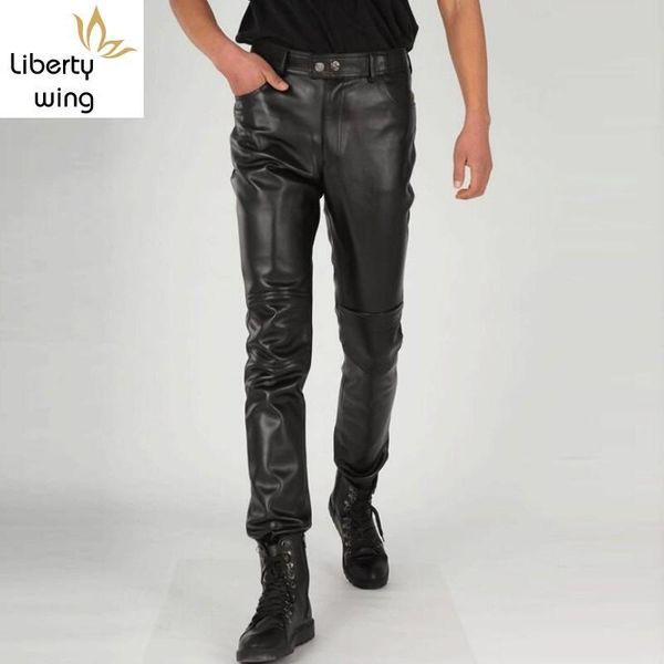 men's pants arrival autumn mens black leather slim fit fashion korea motorcycle trousers winter skinny for man 38
men's pants arrival autumn mens black leather slim fit fashion korea motorcycle trousers winter skinny for man 38