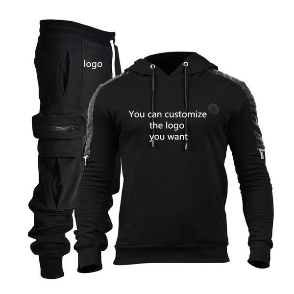 men's tracksuits spring autumn hoodie custom logo printing casual cotton hooded sweatshirt + pants 2-piece suit, Gray
men's tracksuits spring autumn hoodie custom logo printing casual cotton hooded sweatshirt + pants 2-piece suit, Gray
