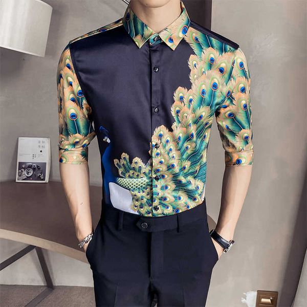 luxury peacock print shirts men short sleeve slim fit streetwear shirts tuxedo social party blouse male business casual shirt 210527, White;black
luxury peacock print shirts men short sleeve slim fit streetwear shirts tuxedo social party blouse male business casual shirt 210527, White;black
