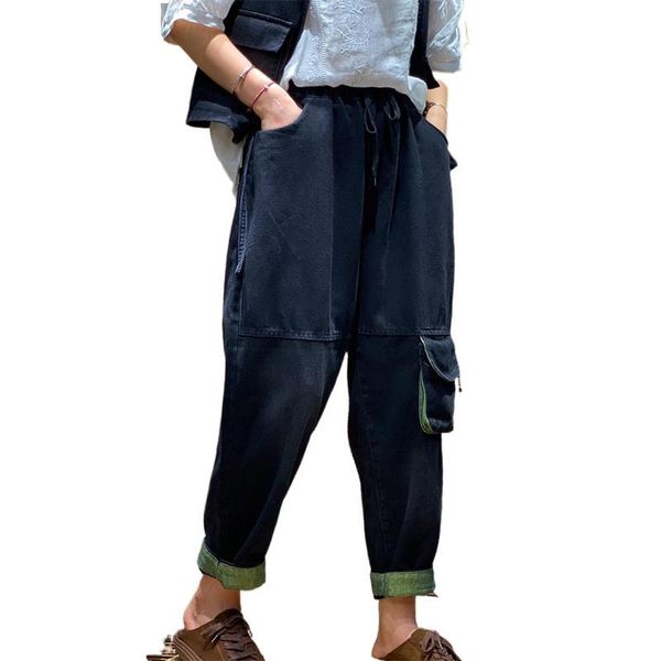 women's jeans fairynatural european spring autumn style women denim casual pants ladies elastic waist retro harem trousers pockets loos, Blue
women's jeans fairynatural european spring autumn style women denim casual pants ladies elastic waist retro harem trousers pockets loos, Blue