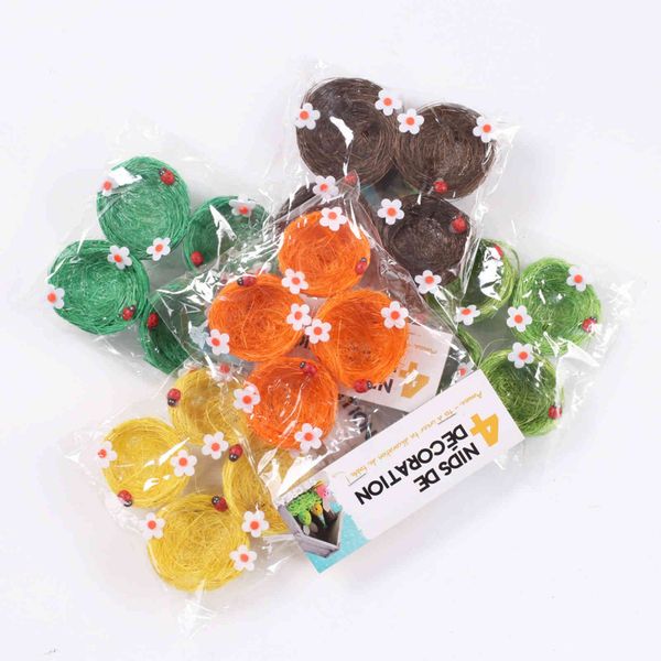 new easter silk woven four-color simulation nest weaving crafts bird house bird's egg decoration
new easter silk woven four-color simulation nest weaving crafts bird house bird's egg decoration