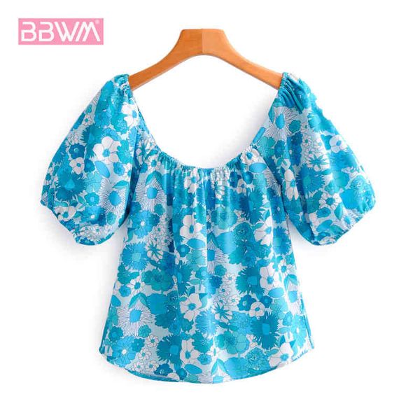 fashionable french floral holiday style short-sleeved loose harajuku women's shirt simple and fresh versatile female 210507, White 
fashionable french floral holiday style short-sleeved loose harajuku women's shirt simple and fresh versatile female 210507, White
