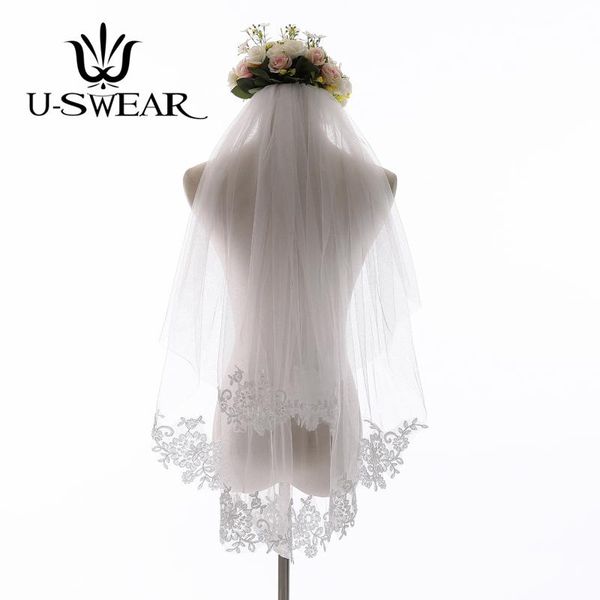 bridal veils arrival women white two-layer flora appliqued lace edge mantilla wedding veil bride accessories, Black
bridal veils arrival women white two-layer flora appliqued lace edge mantilla wedding veil bride accessories, Black