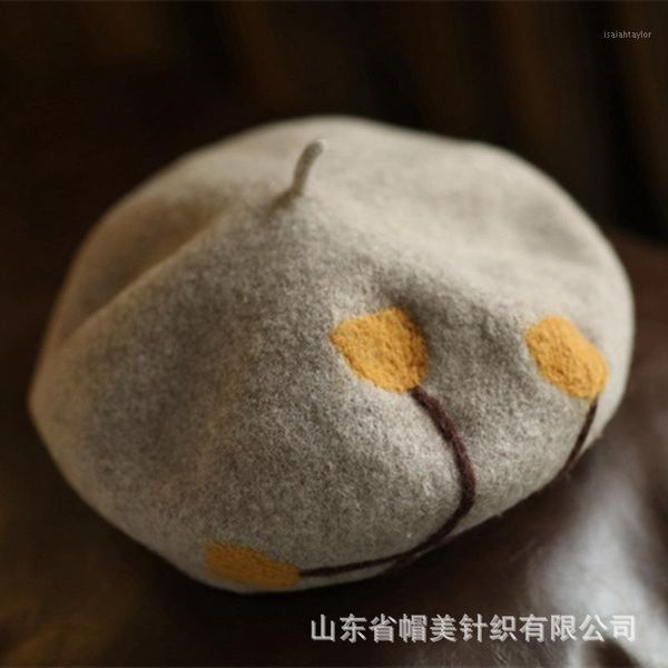 original autumn and winter pattern joker woman pumpkin cap comfortable system bud hat wool ma'am hats tulips beret berets, Blue;gray
original autumn and winter pattern joker woman pumpkin cap comfortable system bud hat wool ma'am hats tulips beret berets, Blue;gray